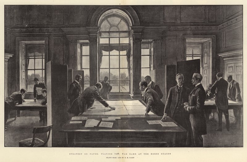 Stratégia papíron, háborús játék a lóőröknél alkotó: Henry Marriott Paget