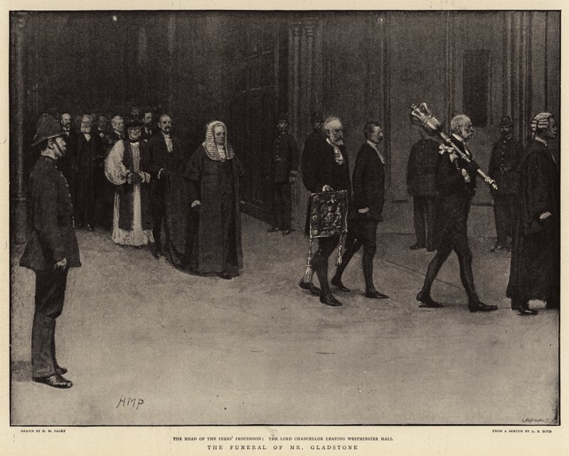 Gladstone úr temetése alkotó: Henry Marriott Paget