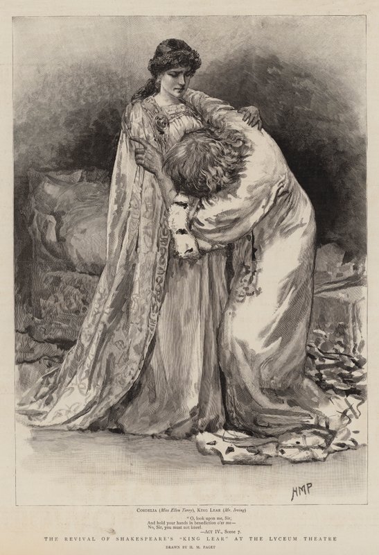 Shakespeare Lear királyának újjáéledése a Lyceum Színházban alkotó: Henry Marriott Paget