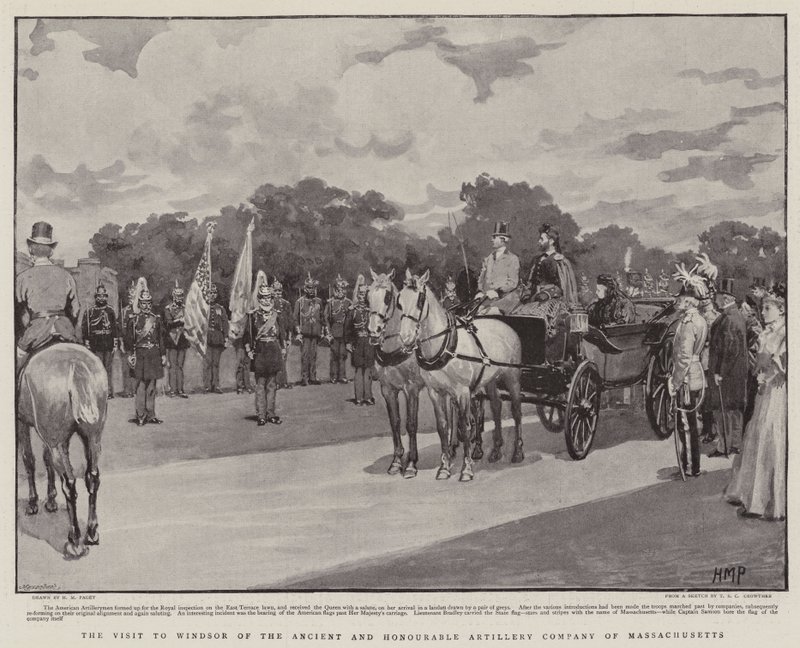 A Massachusettsi Ősi és Tiszteletreméltó Tüzérségi Társaság windsori látogatása alkotó: Henry Marriott Paget
