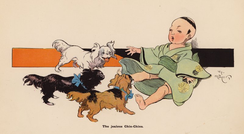 Illusztráció a The Adventures of a Japanese Doll (színes litográfia) című könyvhöz alkotó: Henry Mayer