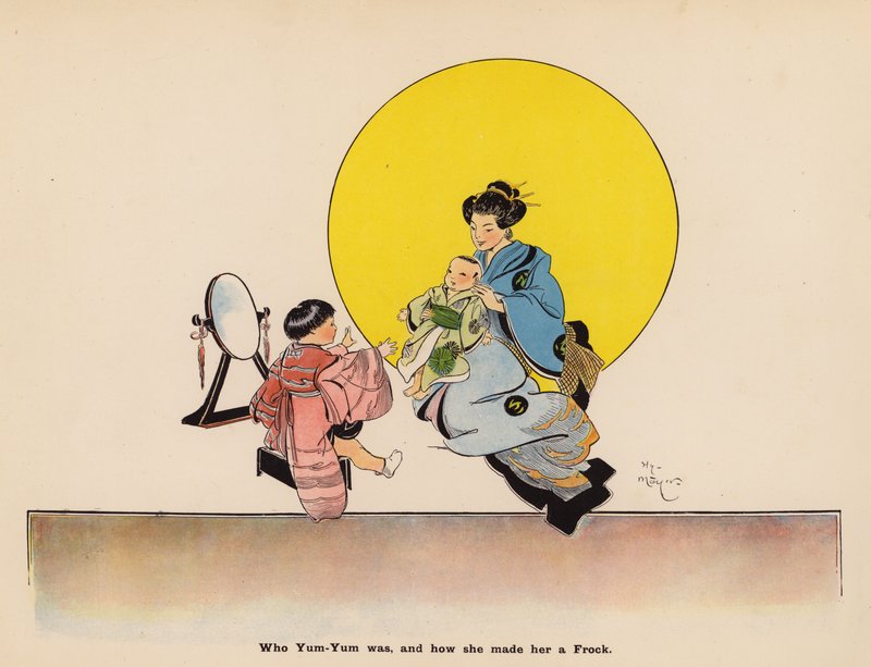 Illusztráció a The Adventures of a Japanese Doll (színes litográfia) című könyvhöz alkotó: Henry Mayer