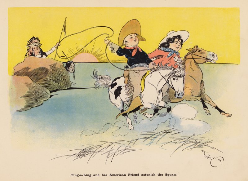 Illusztráció a The Adventures of a Japanese Doll (színes litográfia) című könyvhöz alkotó: Henry Mayer