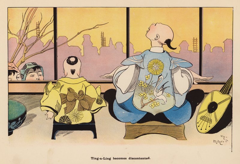 Illusztráció a The Adventures of a Japanese Doll (színes litográfia) című könyvhöz alkotó: Henry Mayer