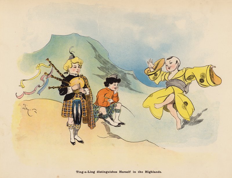 Illusztráció a The Adventures of a Japanese Doll (színes litográfia) című könyvhöz alkotó: Henry Mayer