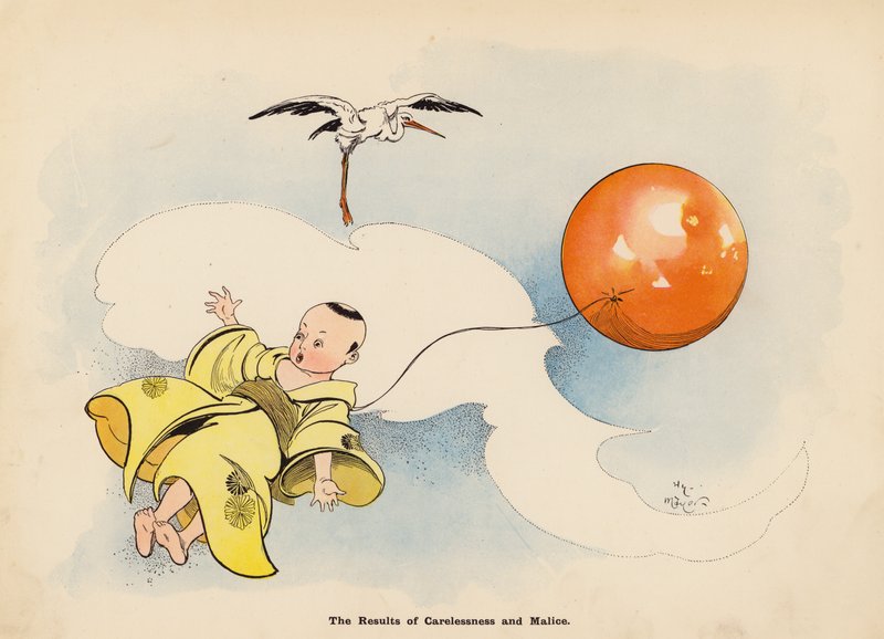 Illusztráció a The Adventures of a Japanese Doll (színes litográfia) című könyvhöz alkotó: Henry Mayer