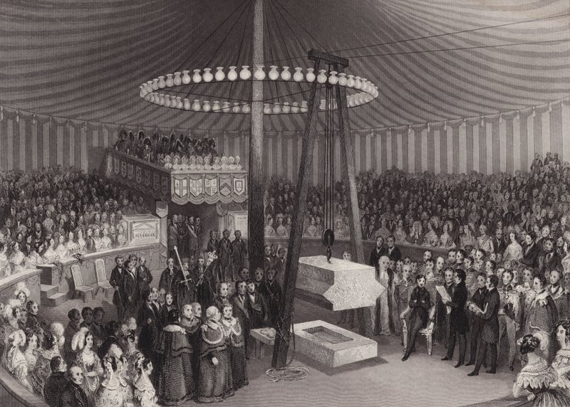 Az új királyi tőzsde első kövének letételi ceremóniája: Albert, Prince Consort, City of London alkotó: Henry Melville