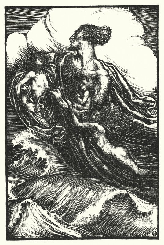 Matthew Arnold verse: The Forsaken Merman (metszet) alkotó: Henry Ospovat