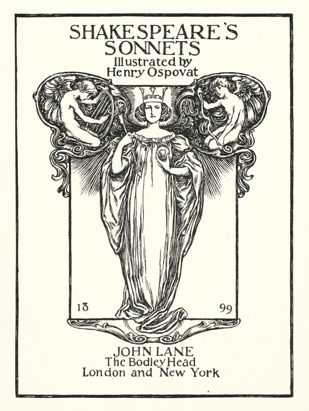 Shakespeare szonettek, címlap (litho) alkotó: Henry Ospovat
