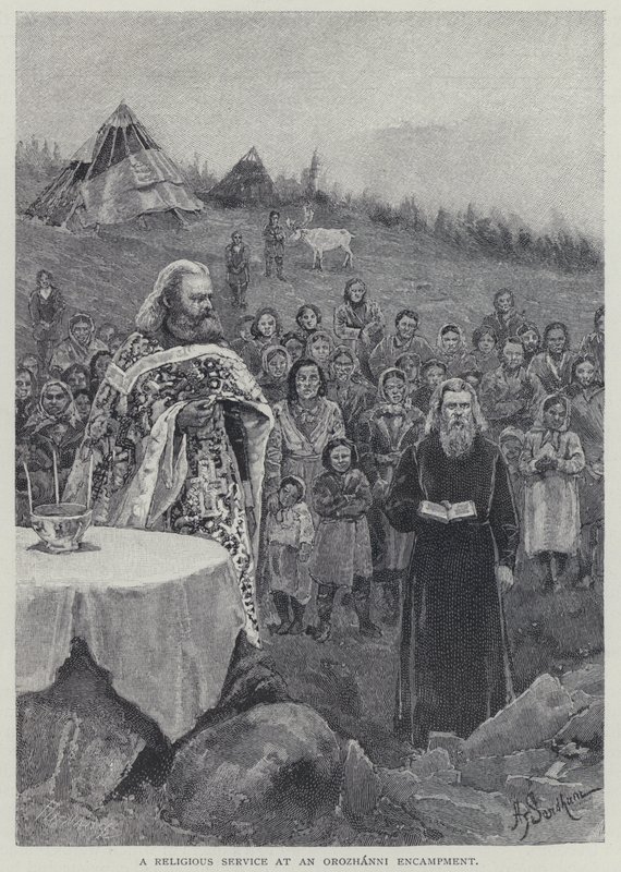 Istentisztelet egy Orozhanni táborban (litho) alkotó: Henry Sandham