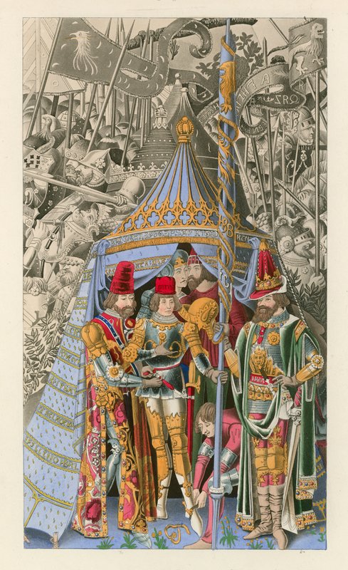 Pyrrhus a lovagi kitüntetésben részesül, 15. század eleje alkotó: Henry Shaw