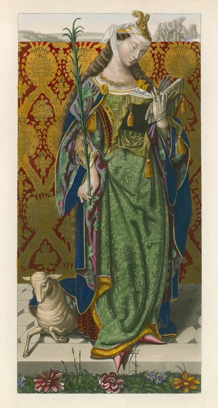Szent Ágnes, 1520 körül, Lucas van Leyden képéből alkotó: Henry Shaw