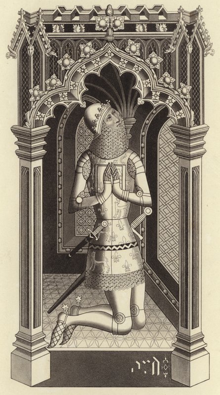 A fekete herceg, 1355 körül, a Westminster-i Szent István-kápolnából alkotó: Henry Shaw