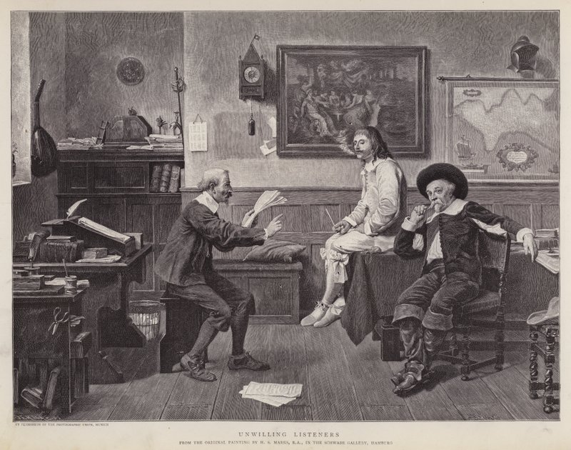 Nem hajlandó hallgatók (litho) alkotó: Henry Stacey (after) Marks