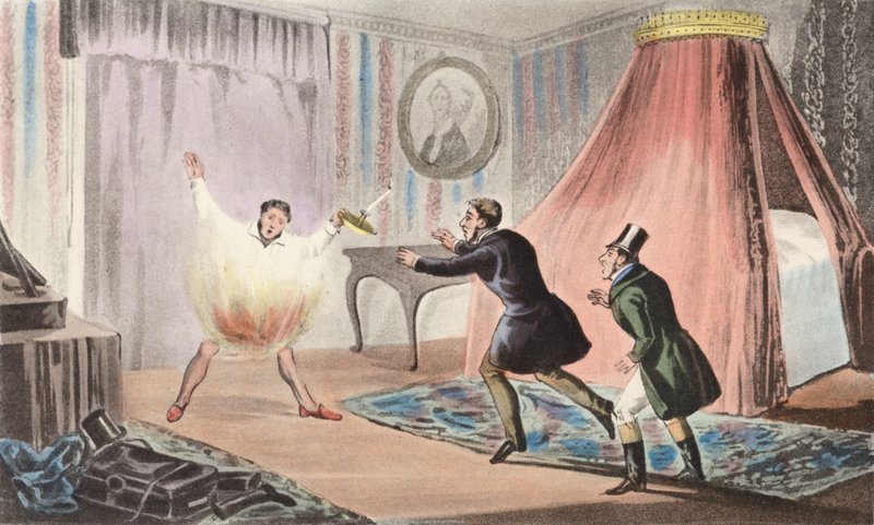 "D--n ez a csuklás!" (litho) alkotó: Henry Thomas (after) Alken