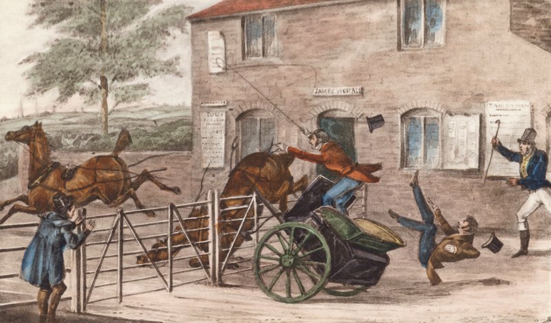 "Vajon jó favágó-e!" (litho) alkotó: Henry Thomas (after) Alken