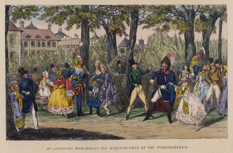 Illusztráció Jorrocks vidámságához és vidámságához (színes litó) alkotó: Henry Thomas (after) Alken