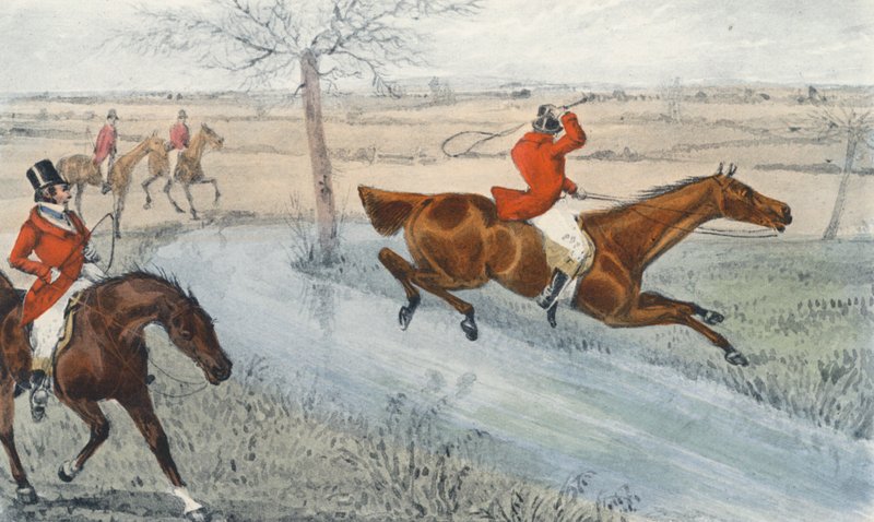 Mytton a "Baronet"-en kilenc yardnyi vizet tisztít meg (litho) alkotó: Henry Thomas (after) Alken