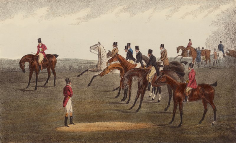 A start, Grand Leicester Steeple-Chase alkotó: Henry Thomas (after) Alken