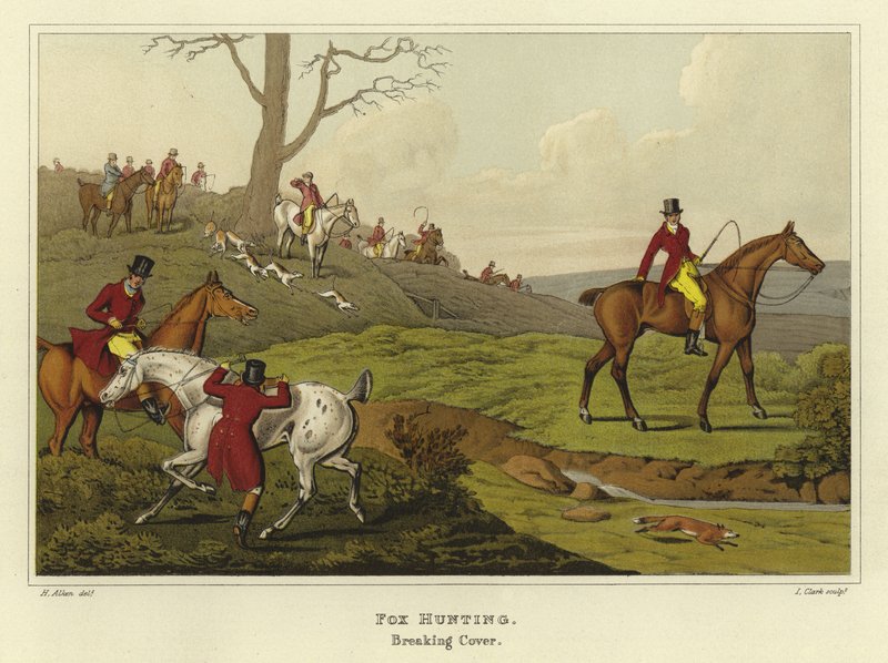 Rókavadászat (chromolitho) alkotó: Henry Thomas Alken