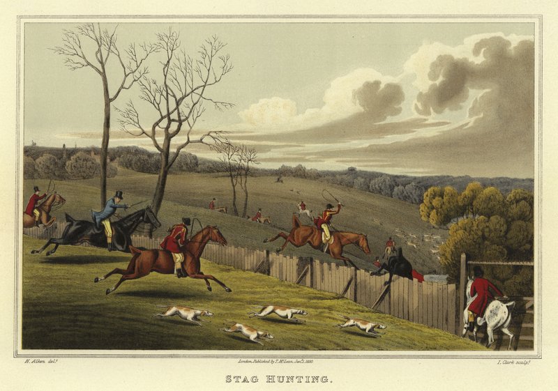 Szarvasvadászat (chromolitho) alkotó: Henry Thomas Alken