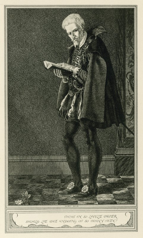 A Malfi hercegnő és a fehér ördög frontképe, John Webster (litho) alkotó: Henry Weston Keen