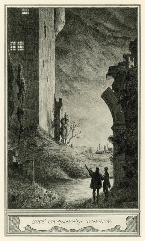 John Webster: Malfi hercegnője: A bíboros ablaka (litho) alkotó: Henry Weston Keen
