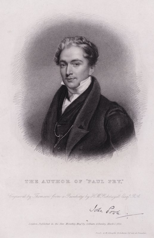 John Poole, angol drámaíró, a Paul Pry szerzője (metszet) alkotó: Henry William (after) Pickersgill