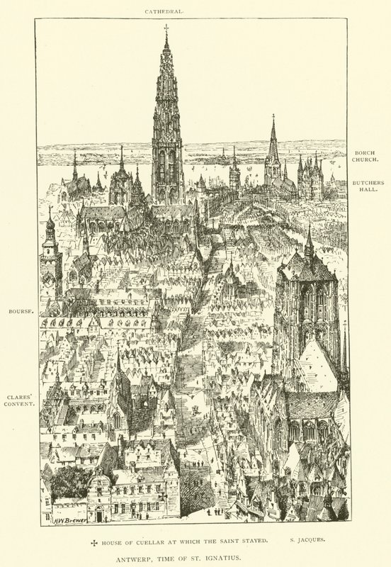 Antwerpen, Szent Ignác ideje (metszet) alkotó: Henry William Brewer