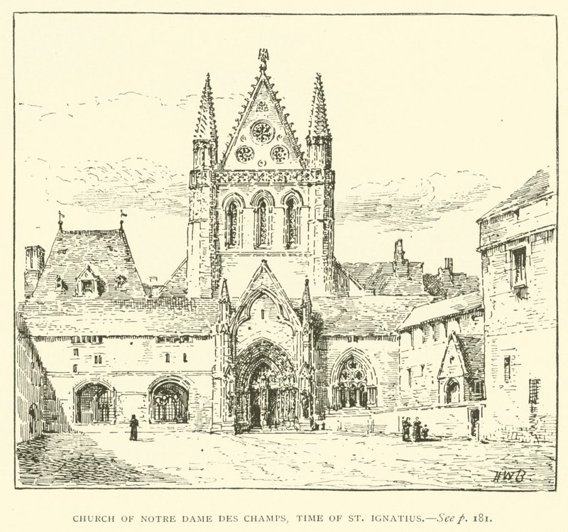 Notre Dame des Champs templom, Szent Ignác kora (metszet) alkotó: Henry William Brewer