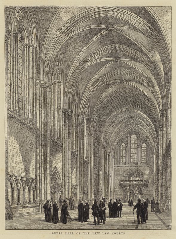 Az új törvényszékek nagyterme alkotó: Henry William Brewer