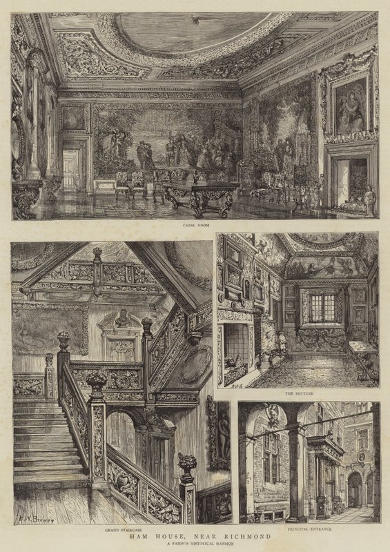 Ham House, Richmond közelében alkotó: Henry William Brewer