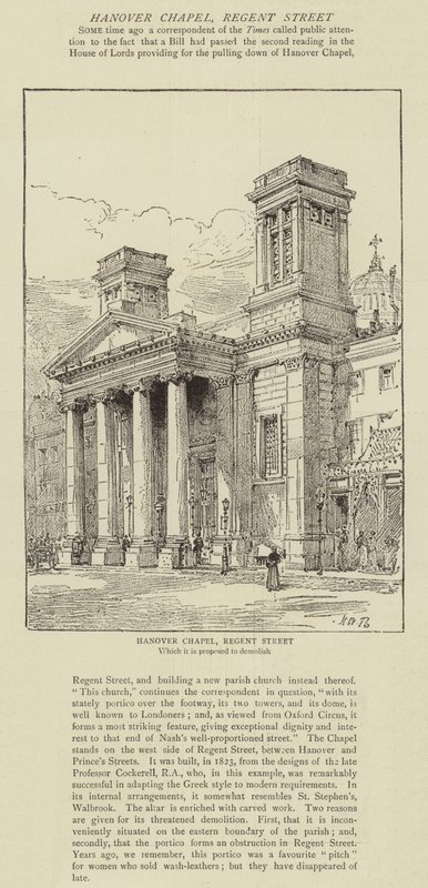 Hannoveri kápolna, Regent Street alkotó: Henry William Brewer