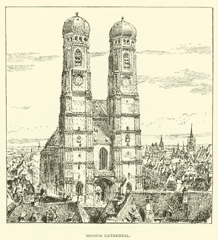 Müncheni dóm (metszet) alkotó: Henry William Brewer