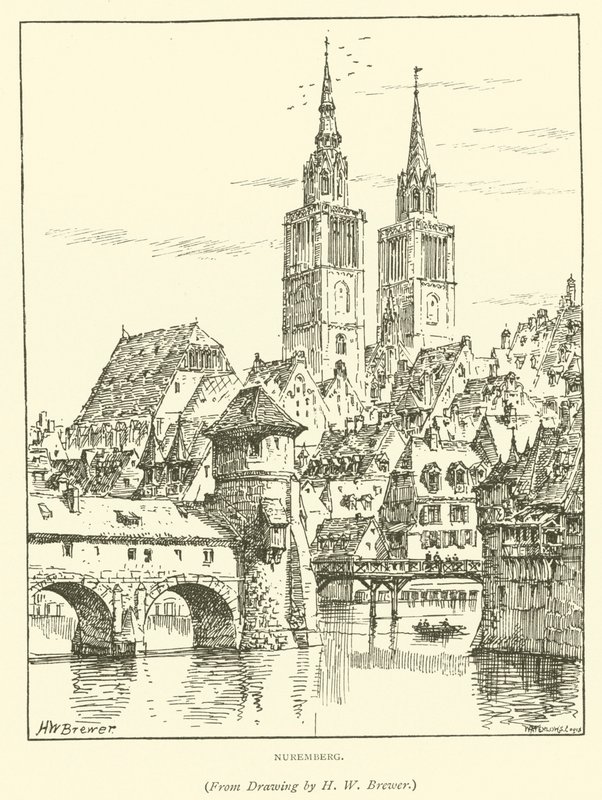 Nürnberg (metszet) alkotó: Henry William Brewer