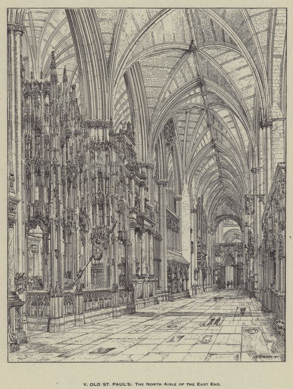 Old St Pauls, az East End északi folyosója alkotó: Henry William Brewer