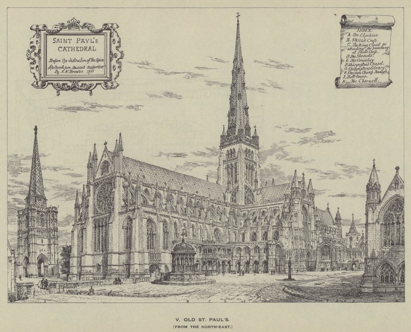 Régi St Pauls, északkeletről alkotó: Henry William Brewer