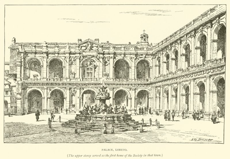 Palota, Loreto (metszet) alkotó: Henry William Brewer