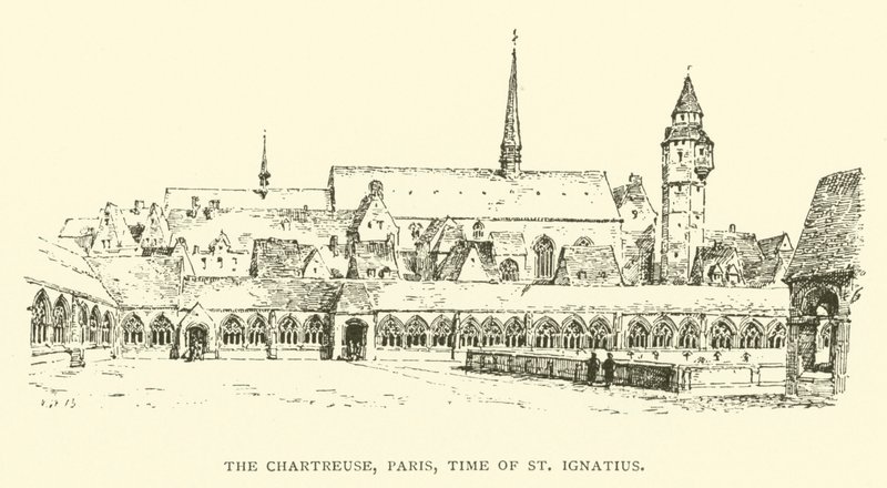 Chartreuse, Párizs, Szent Ignác kora (metszet) alkotó: Henry William Brewer
