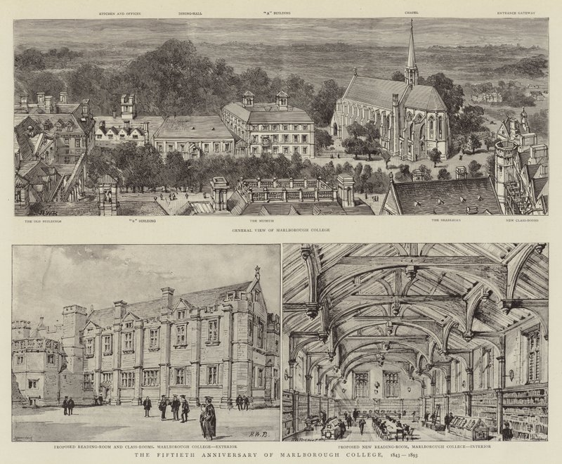 A Marlborough College ötvenedik évfordulója, 1843-1893 alkotó: Henry William Brewer