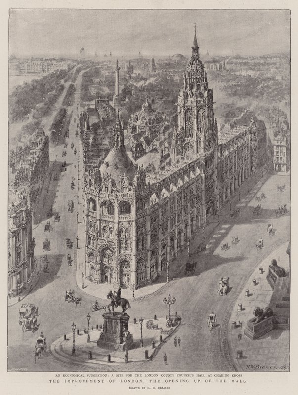 London fejlesztése, a bevásárlóközpont megnyitása alkotó: Henry William Brewer