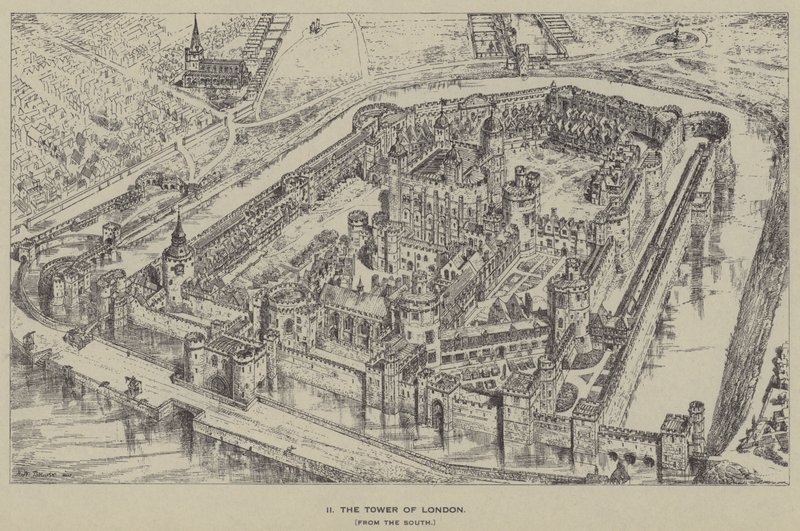 A londoni Tower délről alkotó: Henry William Brewer