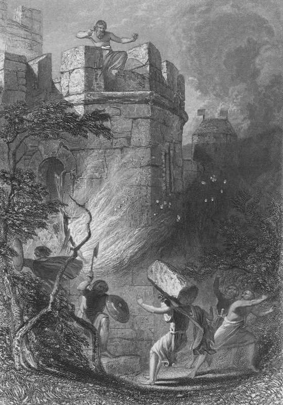 Roderic ODonnell halála az Inch Castle-ben, Donegalban alkotó: Henry after Warren