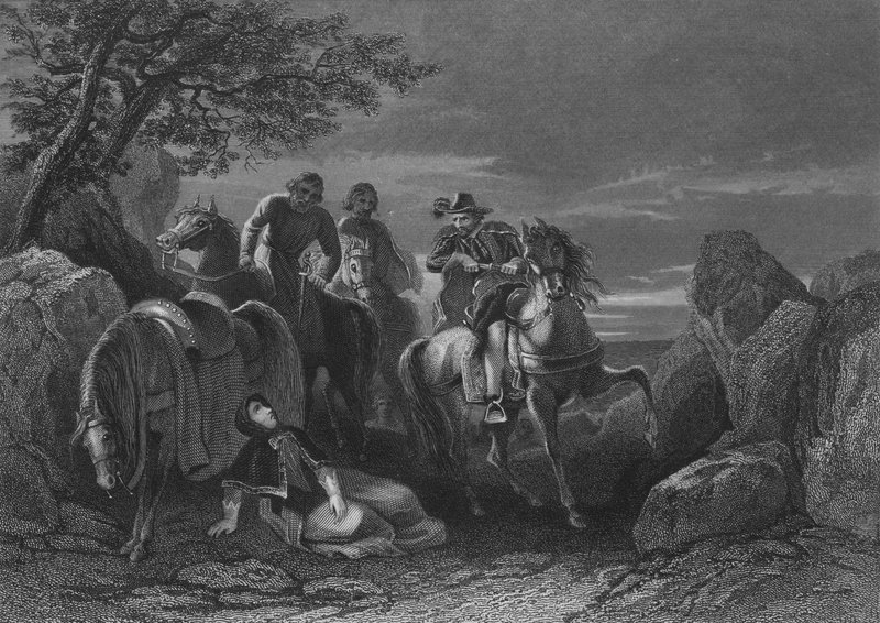 Hugh ONeill, Tyrone grófja és követői elhagyják Ulstert a szárazföldi Európába a grófok repülése során, 1607. szeptember 4-én alkotó: Henry after Warren