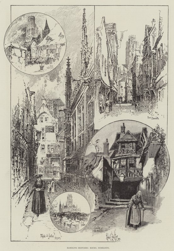 Vándorló vázlatok, Rouen, Normandia alkotó: Herbert Railton