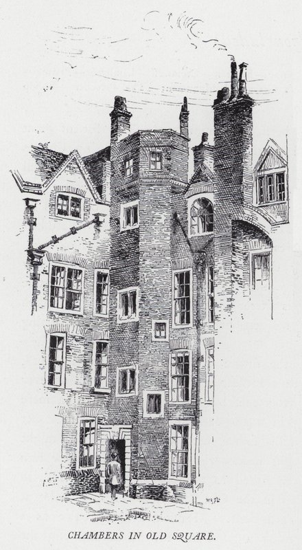 Kamrák a Régi téren (metszet) alkotó: Herbert (after) Railton