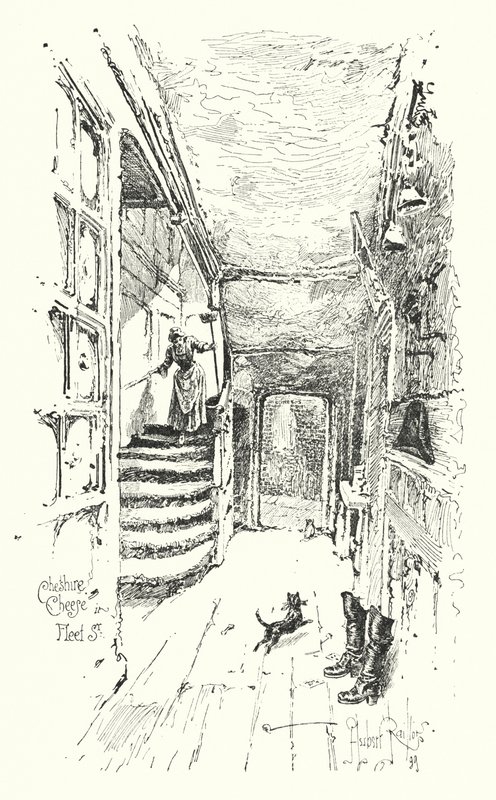 Cheshire Cheese, Fleet Street, London (litho) alkotó: Herbert (after) Railton