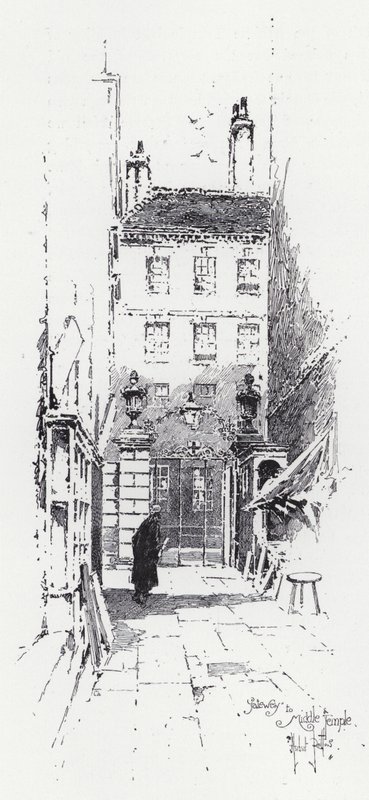 A Középső Templom kapuja (metszet) alkotó: Herbert (after) Railton