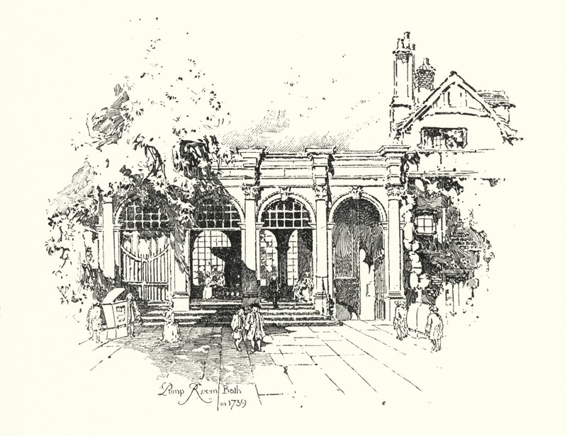 Szivattyúszoba, fürdő, 1739-ben (litho) alkotó: Herbert (after) Railton