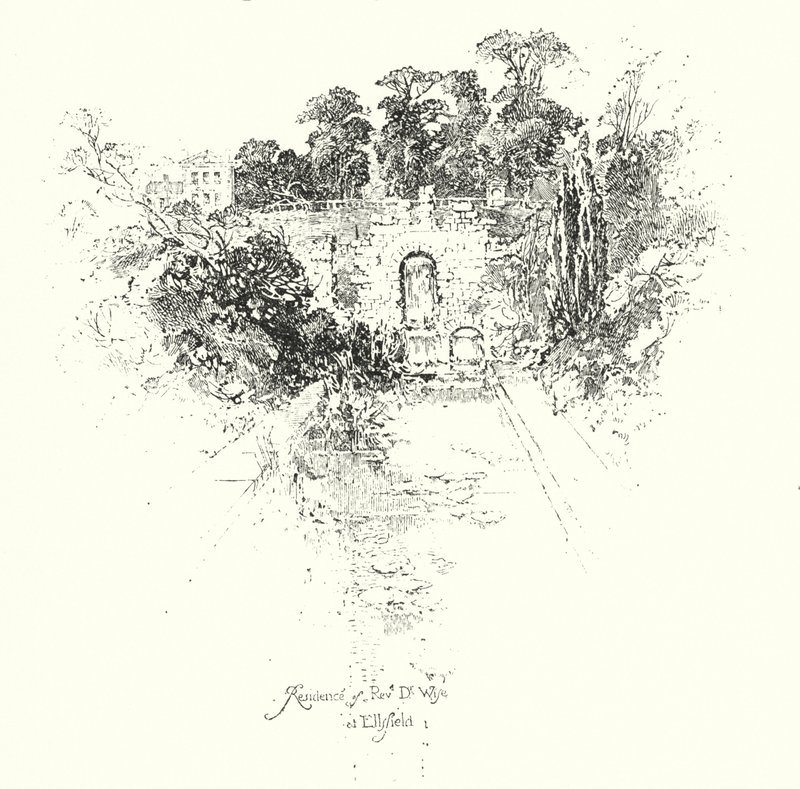 Dr. Wise tiszteletes lakóhelye, Ellsfield (litho) alkotó: Herbert (after) Railton
